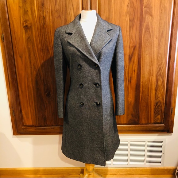 Regency Cashmere Vintage Jackets & Blazers - Vintage Regency Cashmere Gray Double Breasted Winter Coat size Small